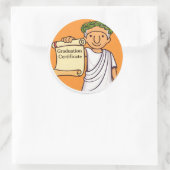 Sticker Rond Ancient Rome Graduation Certificate  Ceasar   (Sac)