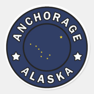 Sticker Rond Ancrage Alaska