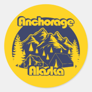 Sticker Rond Ancrage Alaska