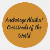 Sticker Rond Ancrage Alaska Crossroads of the World (Devant)