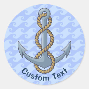 Sticker Rond Ancre avec corde