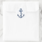 Sticker Rond Ancre bleu marine (Sac)