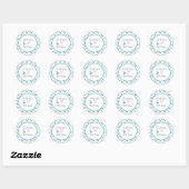 Sticker Rond Ancre bleue marine (Feuille)