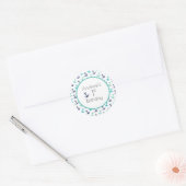 Sticker Rond Ancre Bleue Nautique (Enveloppe)