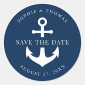 Sticker Rond Ancre couleur Arrière - plan modifiable Enregistre (Devant)