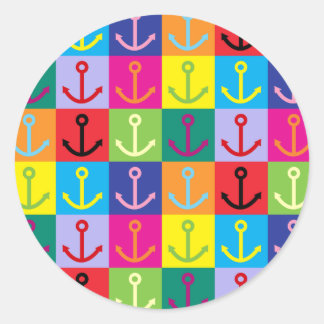 Sticker Rond Ancre d'art pop