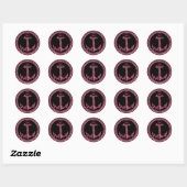 Sticker Rond Ancre et couronne (Feuille)