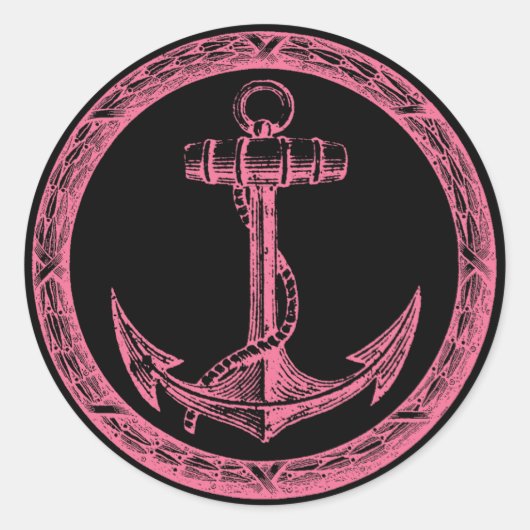 Sticker Rond Ancre et couronne (Devant)