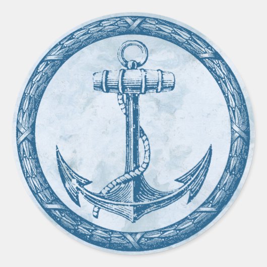 Sticker Rond Ancre et couronne (Devant)
