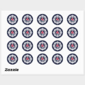 Sticker Rond Ancre et volant (Feuille)