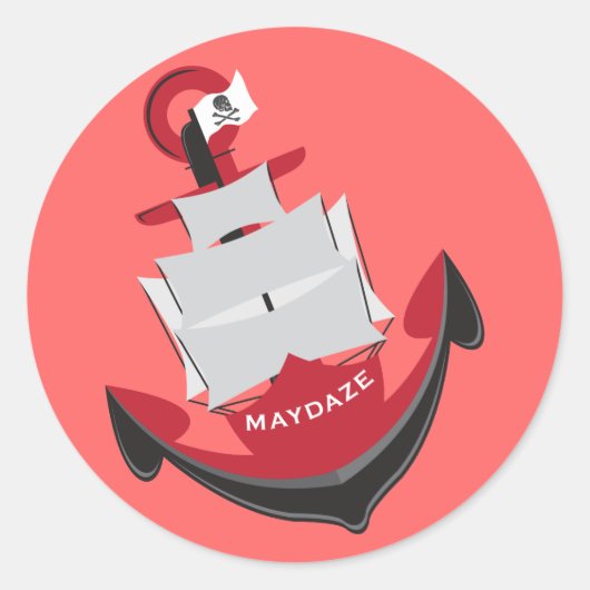 Sticker Rond ancre maydaze (Devant)