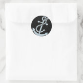 Sticker Rond Ancre nautique (Sac)