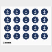 Sticker Rond Ancre nautique (Feuille)