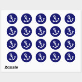 Sticker Rond Ancres Aweigh (Feuille)