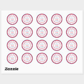 Sticker Rond Ancres en rouge blanc bleu 50e anniversaire (Feuille)