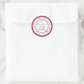 Sticker Rond Ancres en rouge blanc bleu 50e anniversaire (Sac)