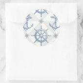 Sticker Rond Ancres et Motif de roue de navire (Sac)