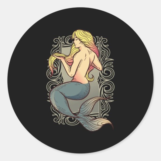 STICKER ROND ANDERSEN PETITE MERMAID NOUVEAU (Devant)