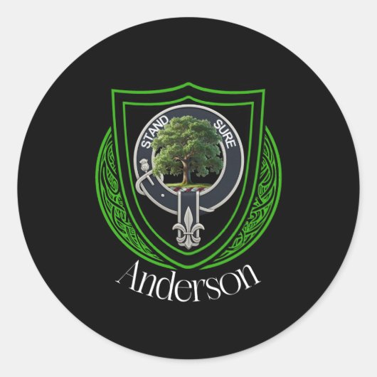 Sticker Rond Anderson Scottish Clan Crest (Devant)