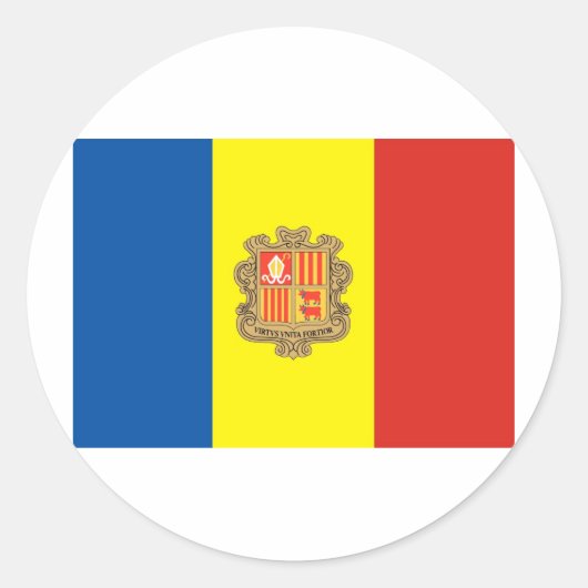 Sticker Rond Andorre (Devant)