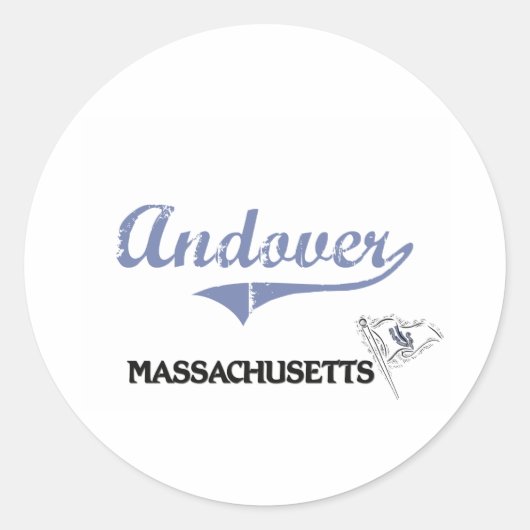 Sticker Rond Andover Massachusetts City Classic (Devant)