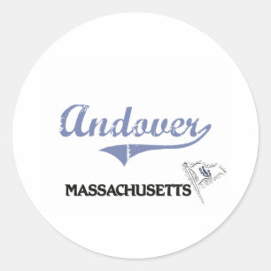 Sticker Rond Andover Massachusetts City Classic