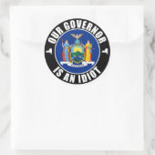 Sticker Rond Andrew Cuomo est un idiot (Sac)
