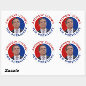 Sticker Rond Andrew Cuomo, Président (Feuille)