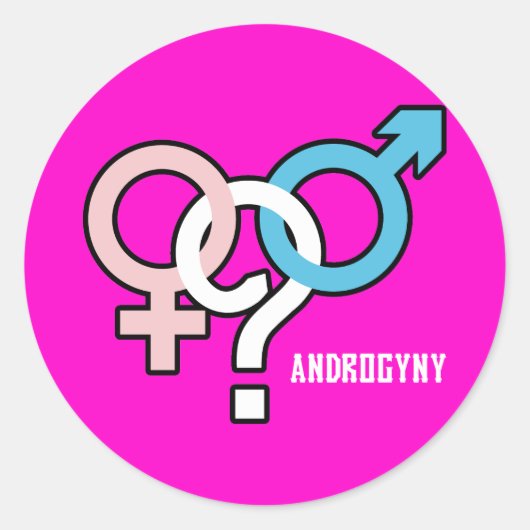 Sticker Rond Androgyny (Devant)