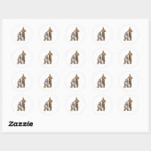 Sticker Rond Androide (Feuille)