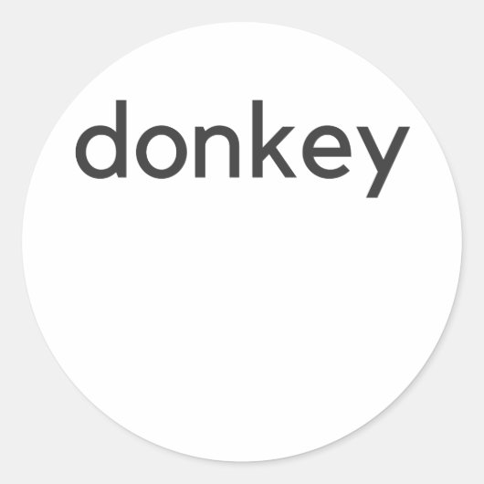 Sticker Rond âne foncé (Devant)