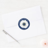 Sticker Rond Anémon de minuit | Enregistrer le Mariage de date (Enveloppe)