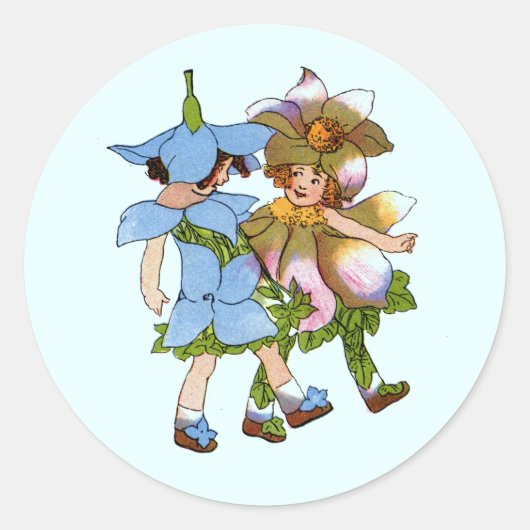 Sticker Rond Anémones et Bluets (Devant)