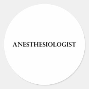 Sticker Rond Anesthésiste