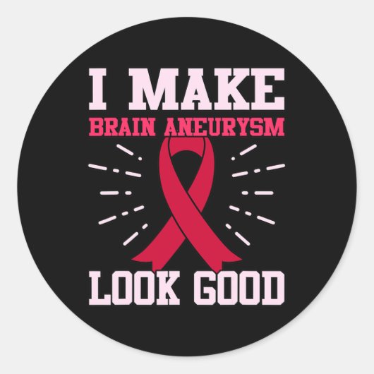Sticker Rond Aneurysme cérébral apparence bonne conscience Mois (Devant)