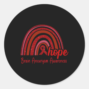 Sticker Rond Aneurysme Sensibilisation Espérance Arc-en-ciel