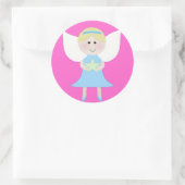 Sticker Rond ange bleu (Sac)
