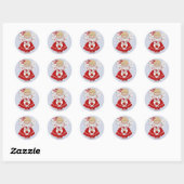 Sticker Rond Ange canadien (Feuille)