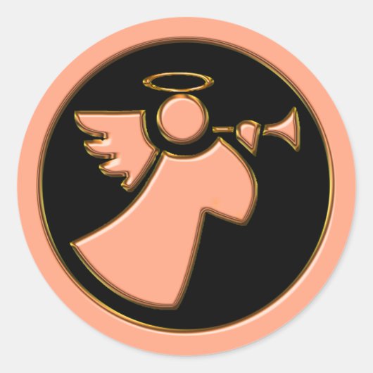 STICKER ROND ANGE DE CHROME AVEC TRUMPET (Devant)