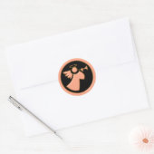 STICKER ROND ANGE DE CHROME AVEC TRUMPET (Enveloppe)