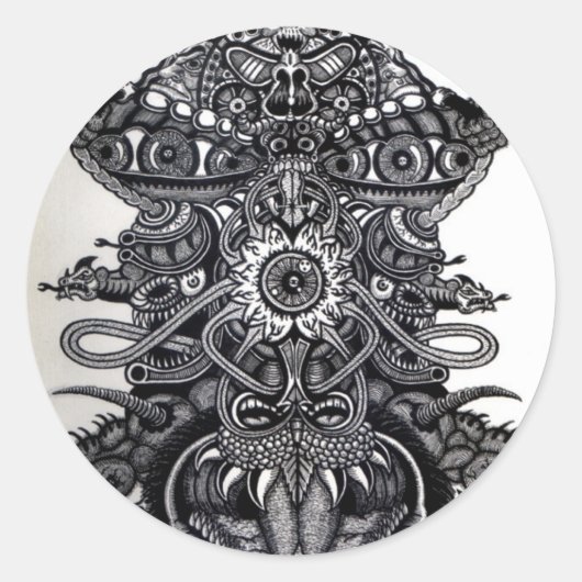 Sticker Rond Ange de la mort (Devant)