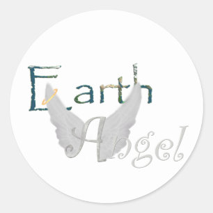 Sticker Rond Ange de la Terre