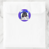 Sticker Rond ange de lévrier afghan (Sac)