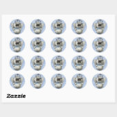 Sticker Rond Ange de neige de NOEL (Feuille)