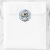 Sticker Rond Ange de neige de NOEL (Sac)