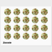 Sticker Rond Ange de Noël (Feuille)