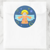 Sticker Rond Ange de Noël (Sac)