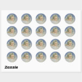 Sticker Rond Ange de Noël (Feuille)