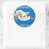 Sticker Rond Ange de Noël (Sac)