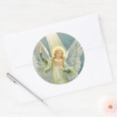 Sticker Rond Ange de Noël (Enveloppe)